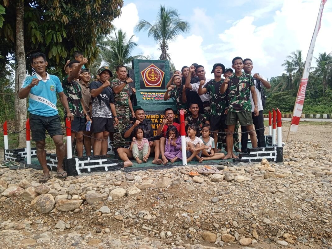 Tugu TMMD Ke-128 Resmi Diresmikan, Jadi Ikon Desa Amolame yang Bersejarah