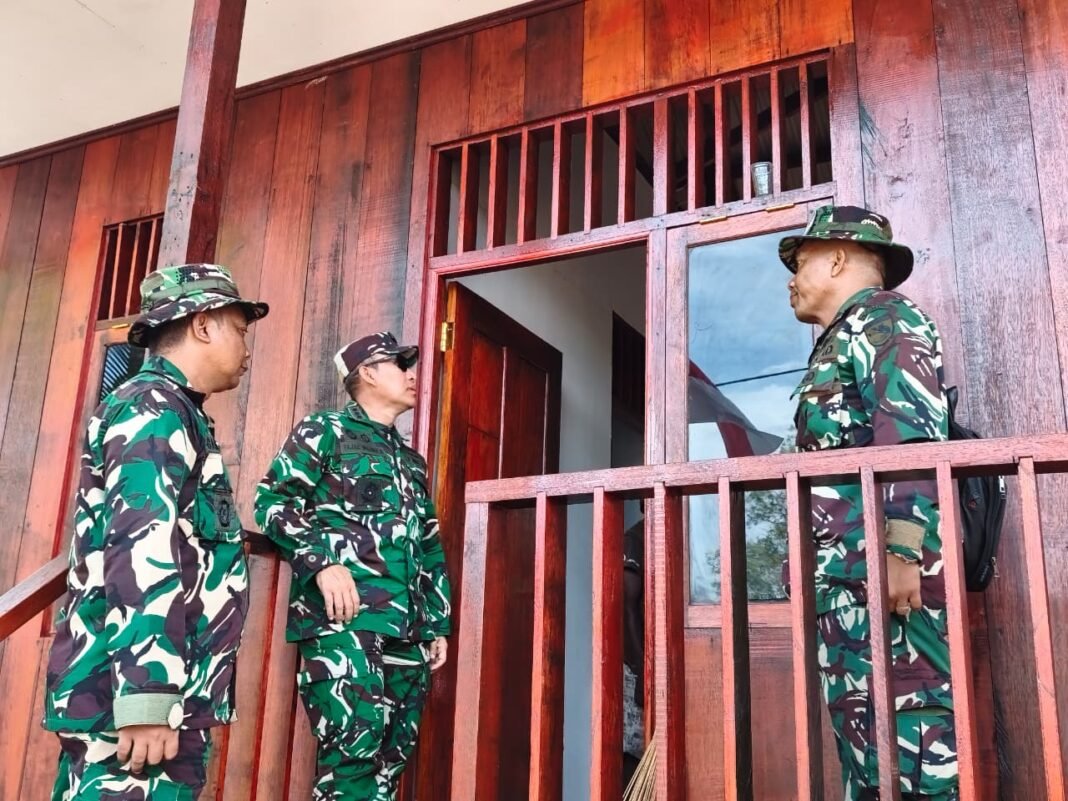 Kasiter Kasrem 173/PVB Cek Pembangunan TMMD di Distrik Mimika Tengah