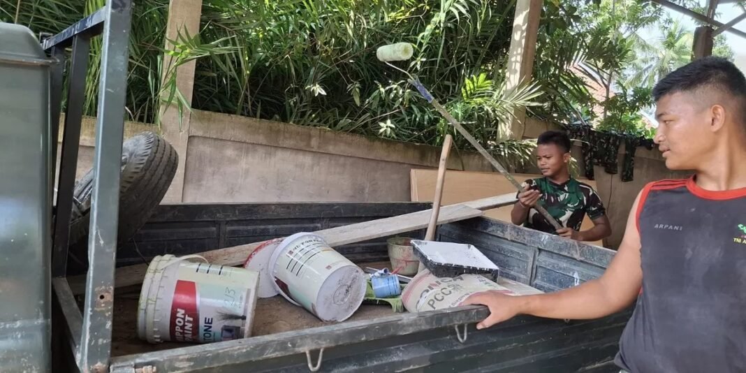 RTLH Titik 5 TMMD Selesai, Satgas Kembalikan Peralatan ke Markas