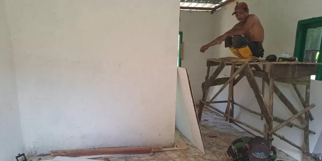 Fokus Satgas TMMD Pada Ketelitian Pemasangan Plafon