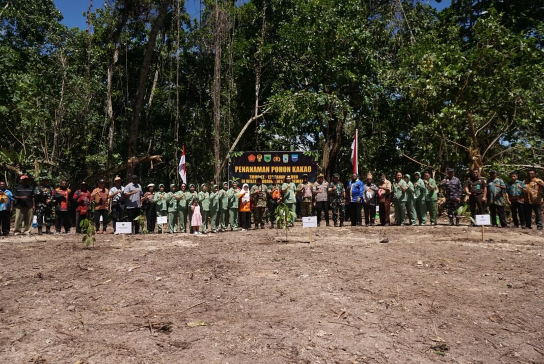 TMMD Ke-128: Inisiatif Penanaman Kakao untuk Kesejahteraan Masyarakat