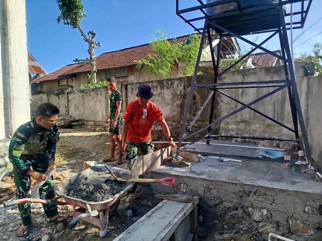 Satgas TMMD Umumkan Pembangunan Tandon Air di Desa Sausu