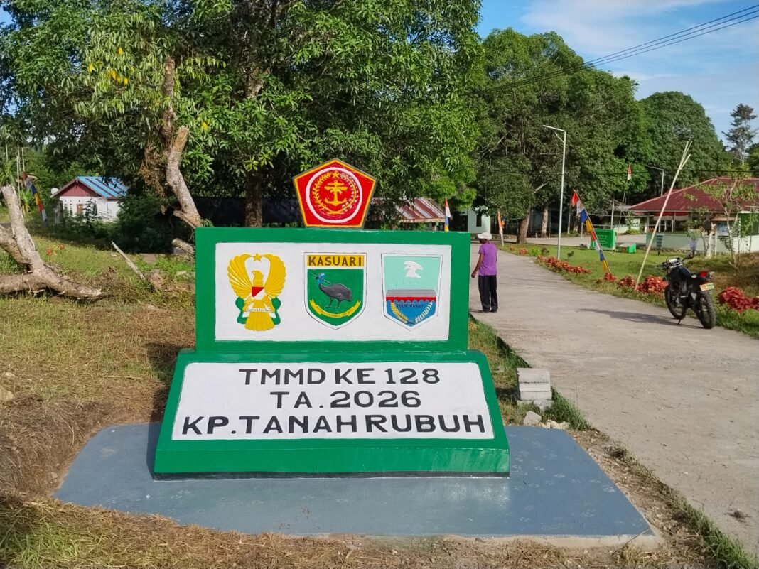 Resmikan Tugu TMMD Ke-128, Kodim 1801/Manokwari Tutup Program dengan Sukses