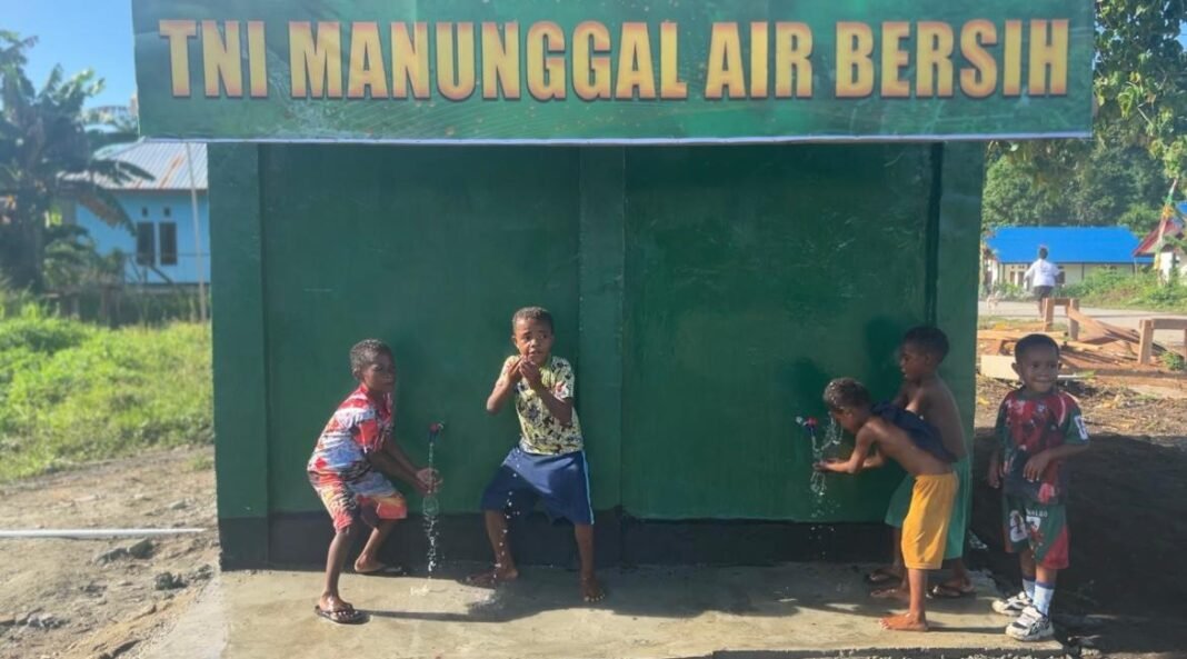 Upaya TMMD Kodim 1801/Manokwari dalam Menyediakan Air Bersih untuk Masyarakat