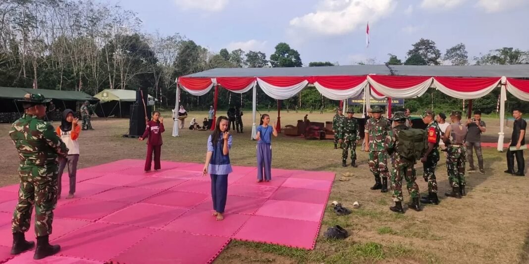 Tarian Selamat Datang Siap Memeriahkan Acara Penutupan TMMD 128