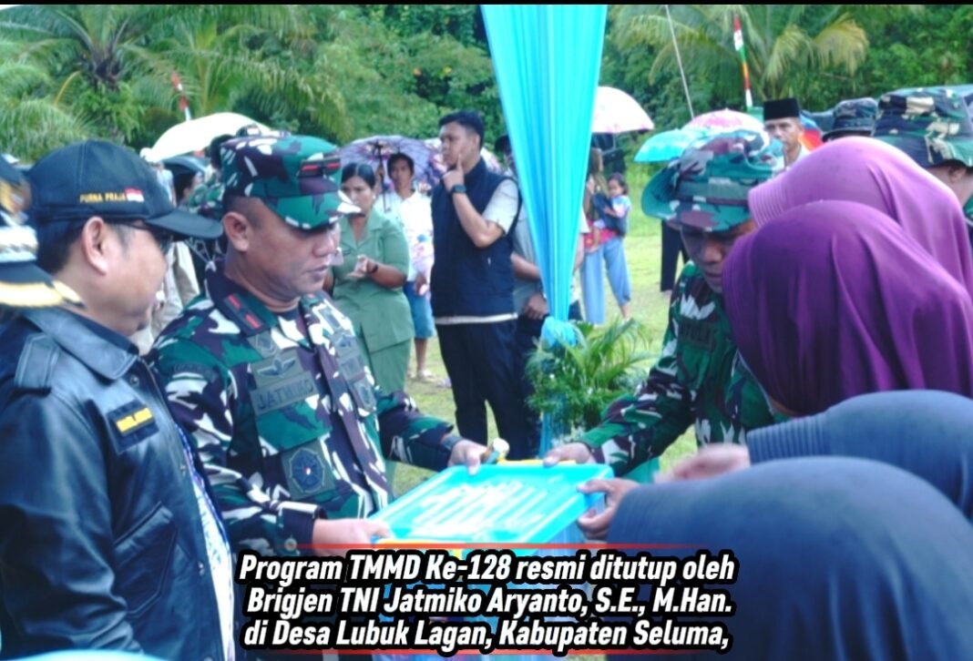Desa Lubuk Lagan Rayakan Penutupan TMMD Ke-128