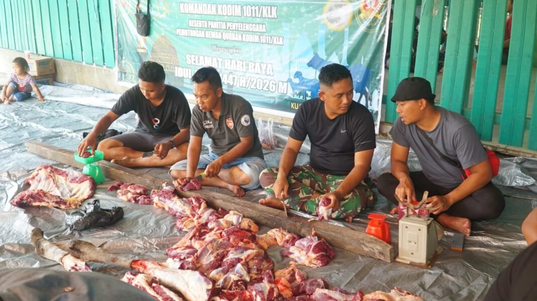 Kodim 1011/Kuala Kapuas Menyalurkan Daging Qurban pada Idul Adha 1447 H