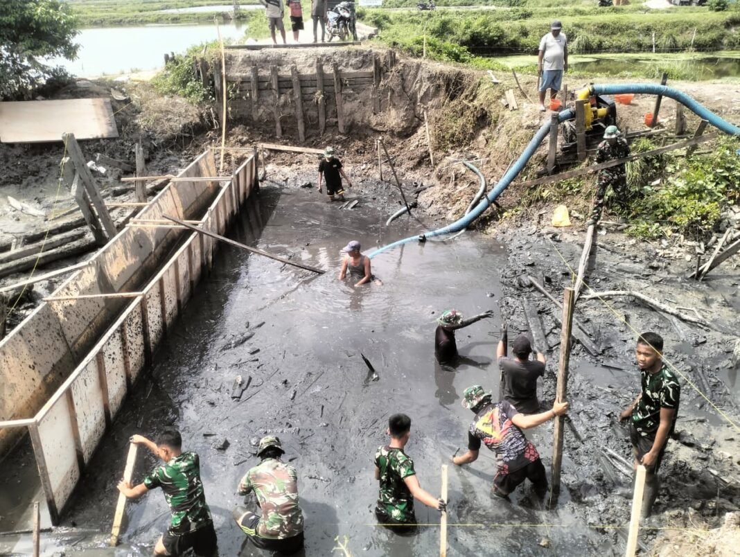 Komitmen TNI dalam Pembangunan Jembatan Aramco di Pinrang