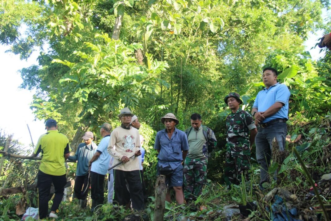 TNI AD Bergerak, Kodim Klungkung Gotong Royong Pastikan Kesiapan Lokasi Pembangunan Jembatan