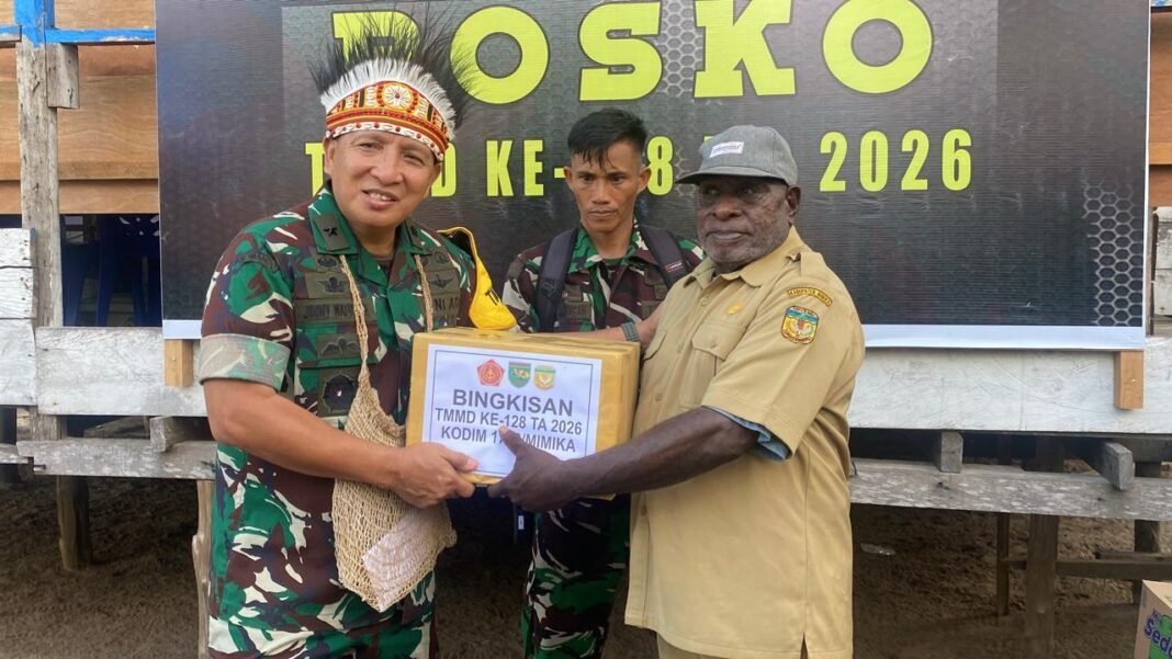 Tim Wasev Periksa Progres TMMD ke-128 di Keakwa