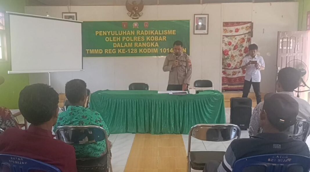 TMMD 128 Adakan Sosialisasi untuk Menangkal Faham Radikal di Sungai Hijau