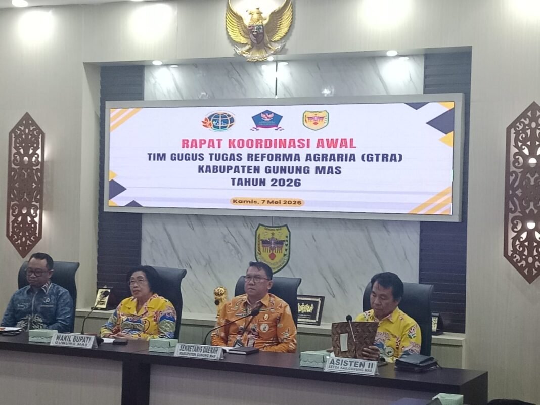Koordinasi Awal Tim GTRA di Kantor Bupati Gunung Mas