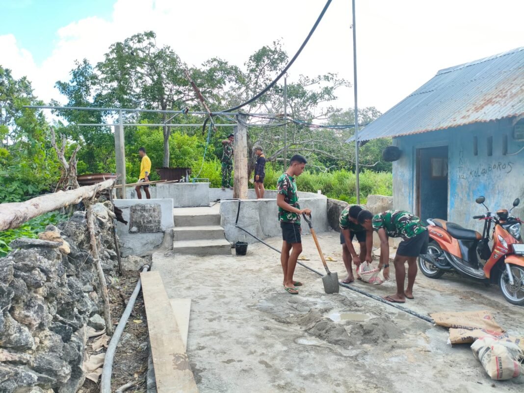 Sumur di Moain Selatan Direvitalisasi oleh Satgas TMMD Ke-128