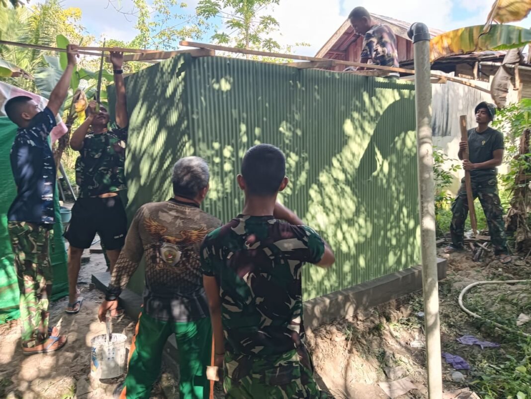 Pendidikan Sanitasi: Progres MCK Ketiga TMMD Ke-128 Sudah 80 Persen