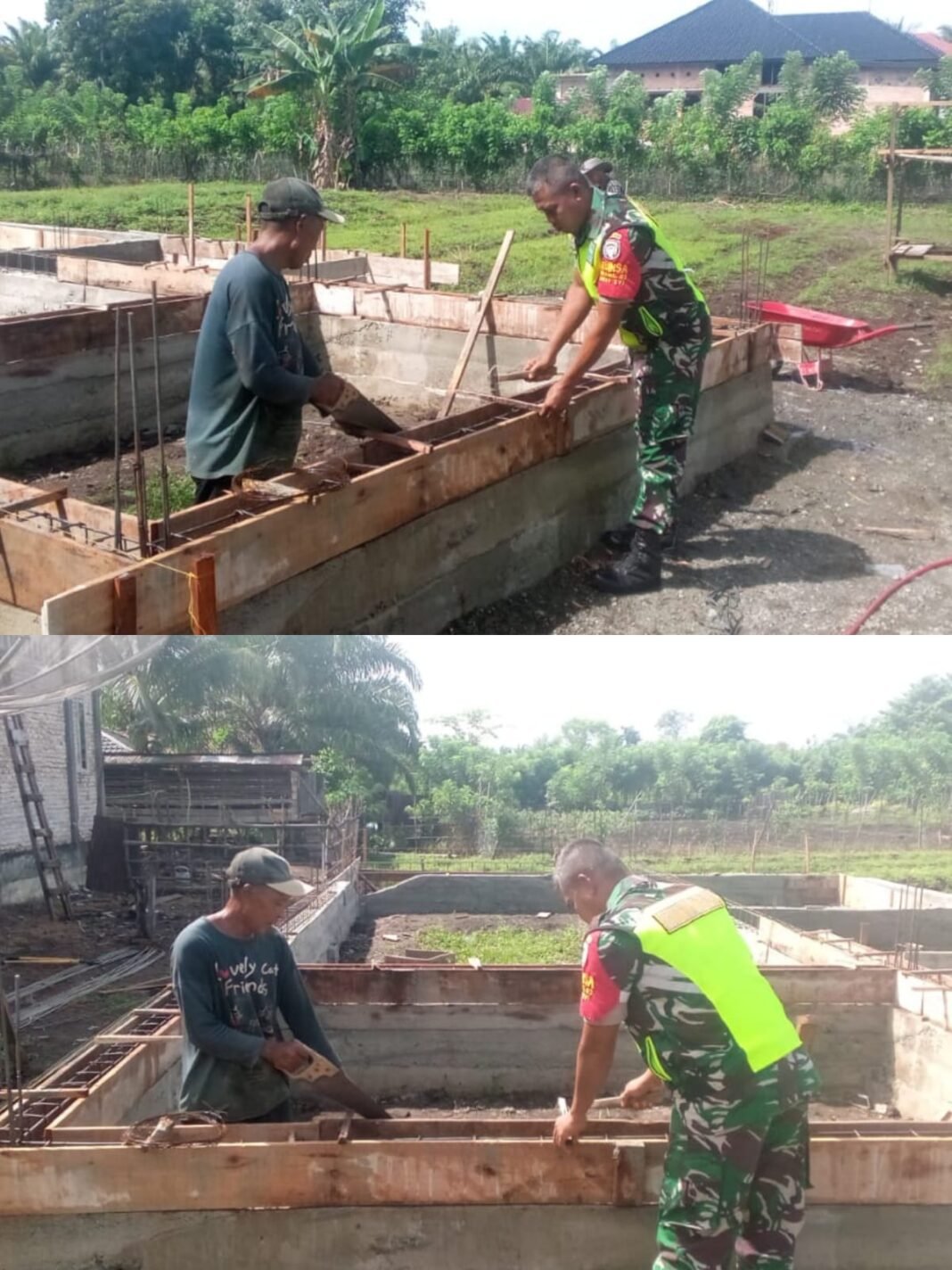 Babinsa Koramil 03/Kaway XVI Bantu Pembangunan Rumah Warga di Pasi Kumbang