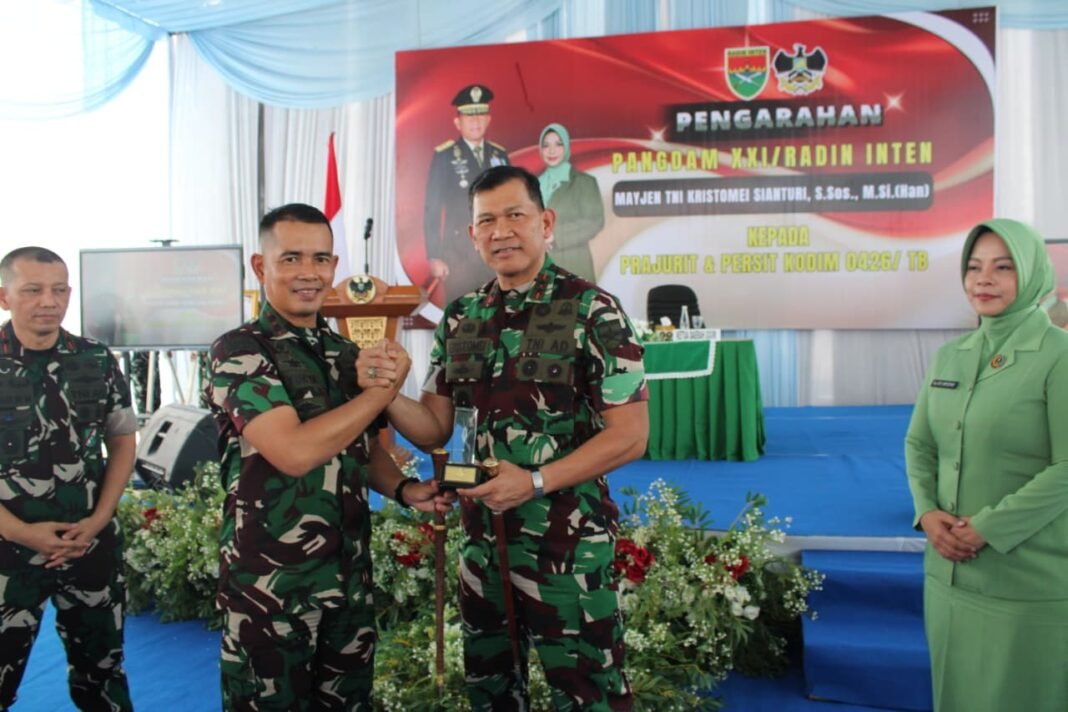 Kunjungan Pangdam XXI ke Markas Kodim 0426/TB