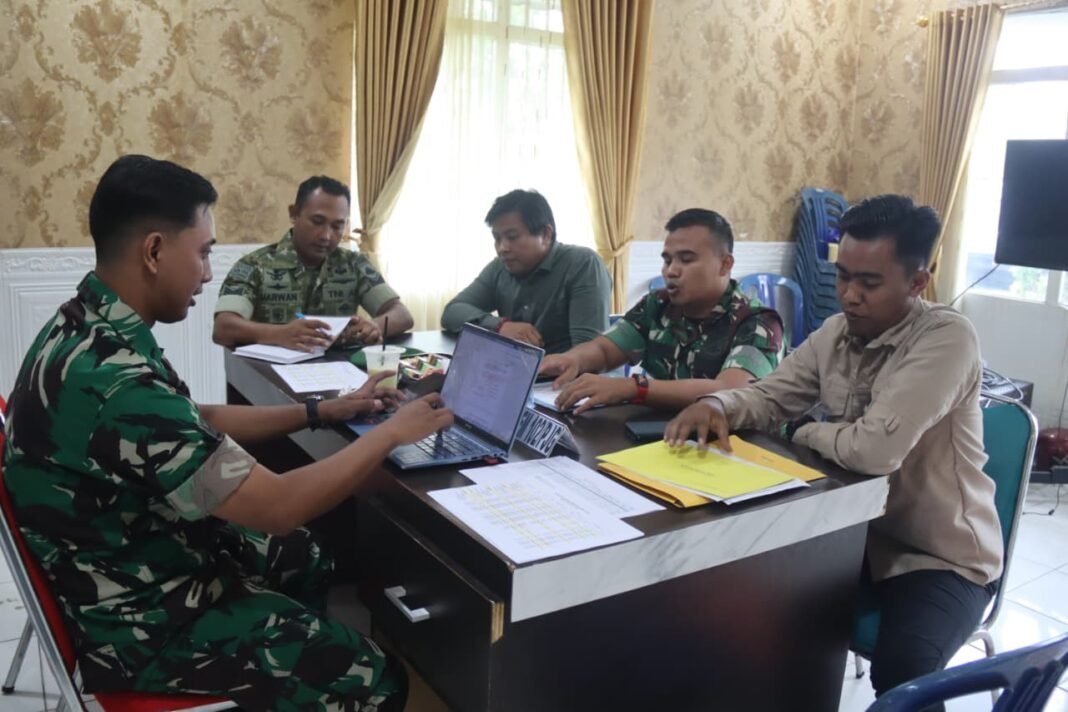 Tim Korem 102/Pjg Verifikasi Progjagar di Kodim 1011/Kuala Kapuas