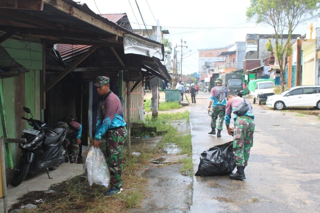 Sinergi TNI dan Forkopimda Lamandau dalam Kegiatan Bersih-Bersih