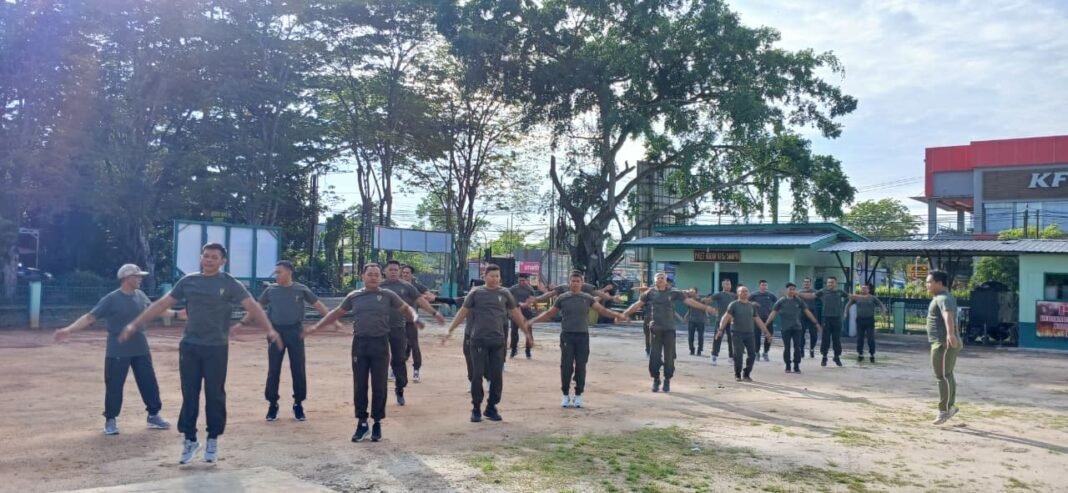Kegiatan Olahraga Bersama di Kodim 1015/Sampit untuk Kebugaran Anggota