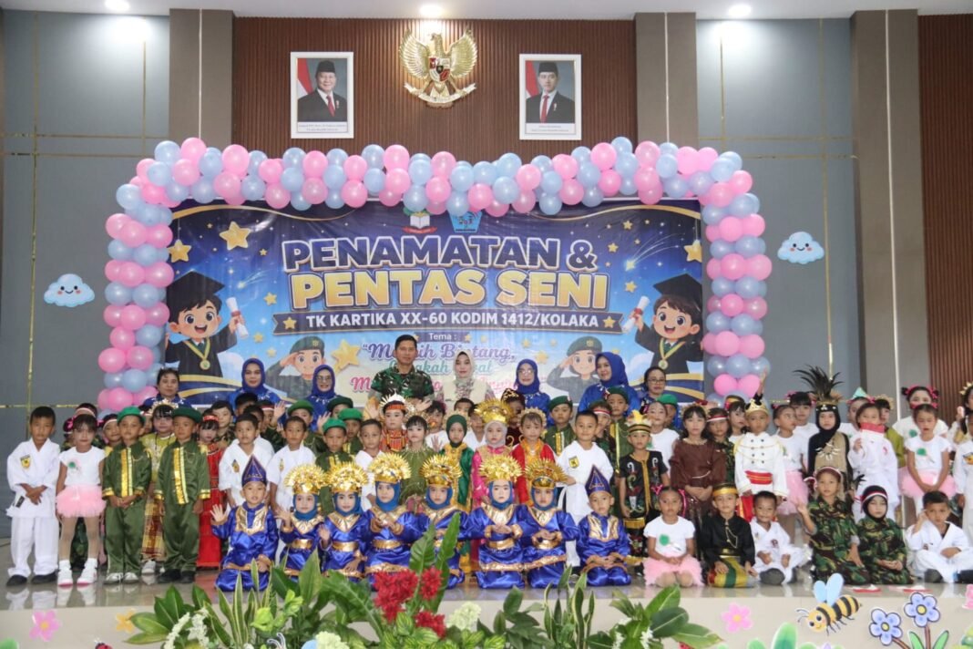 Meriah dan Penuh Makna: Penamatan serta Pentas Seni di TK Kartika XX-60 Kodim 1412/Kolaka