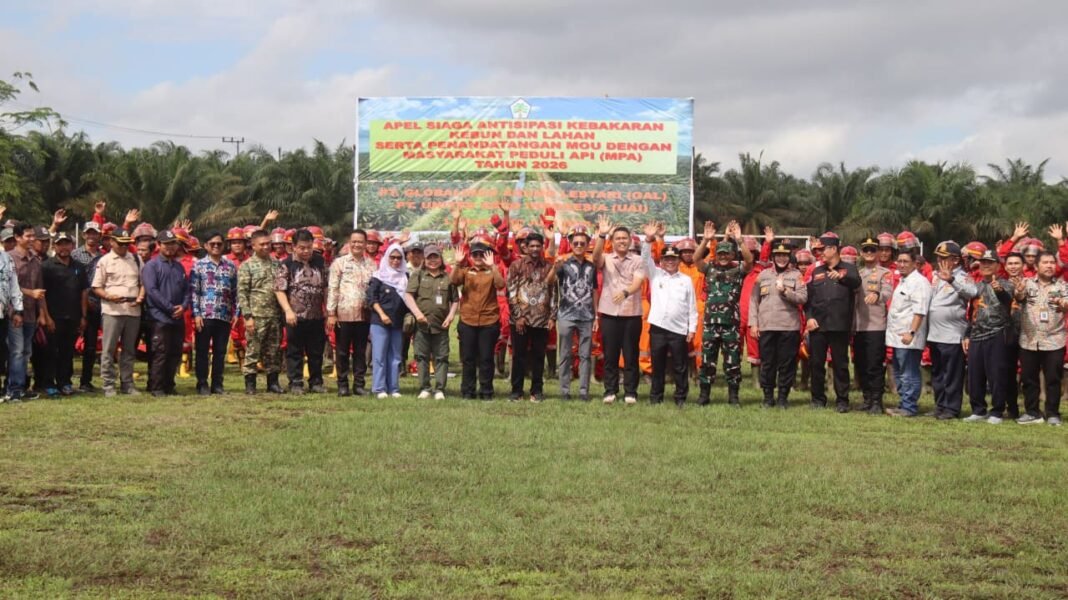 Sinergi Penanganan Karhutla: Dandim 1011/Klk Hadiri Apel Siaga dan MoU di Mantangai