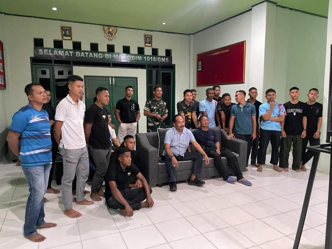 Acara Nobar Seru Piala Dunia 2026 di Makodim 1018/Gunung Mas