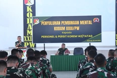 Penyuluhan Pembinaan Mental di Korem 142/Tatag