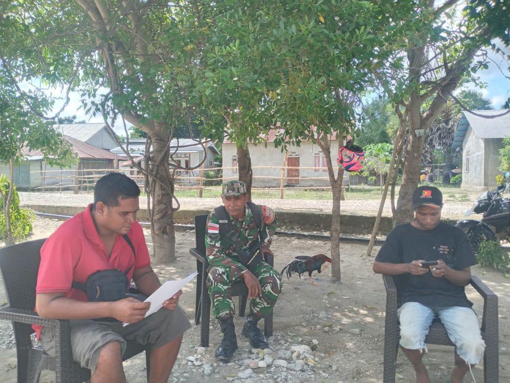 Kegiatan Komsos Babinsa Bersama Perangkat Desa