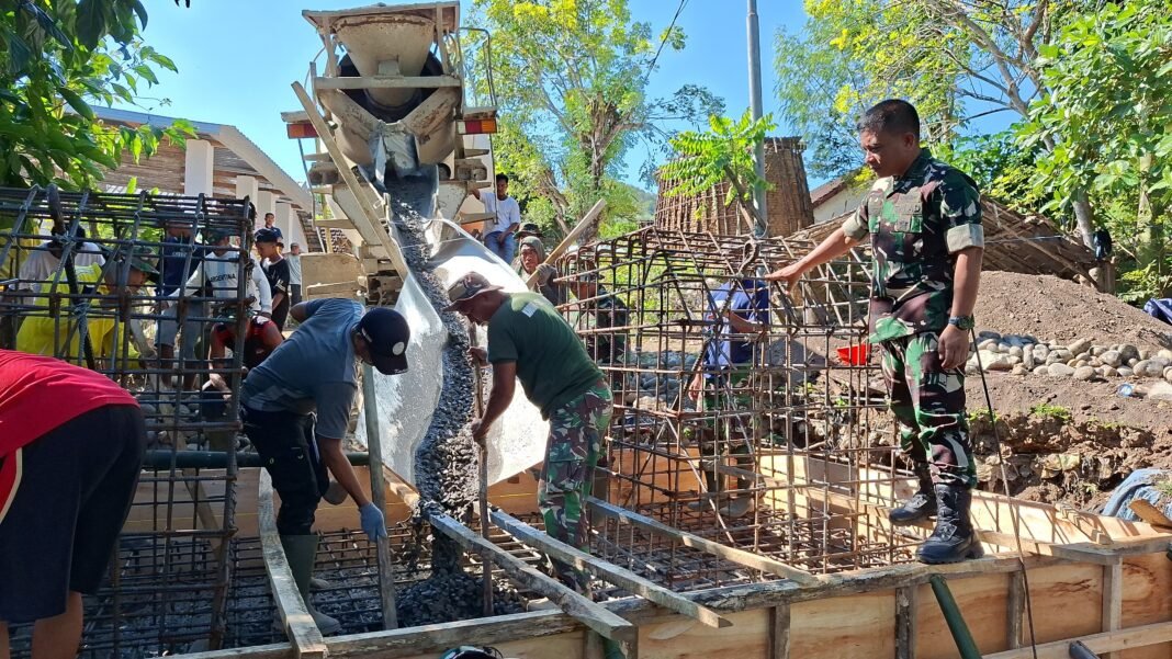 Dandim 1614 Dompu Tinjau Langsung Proyek Jembatan Garuda Merah Putih