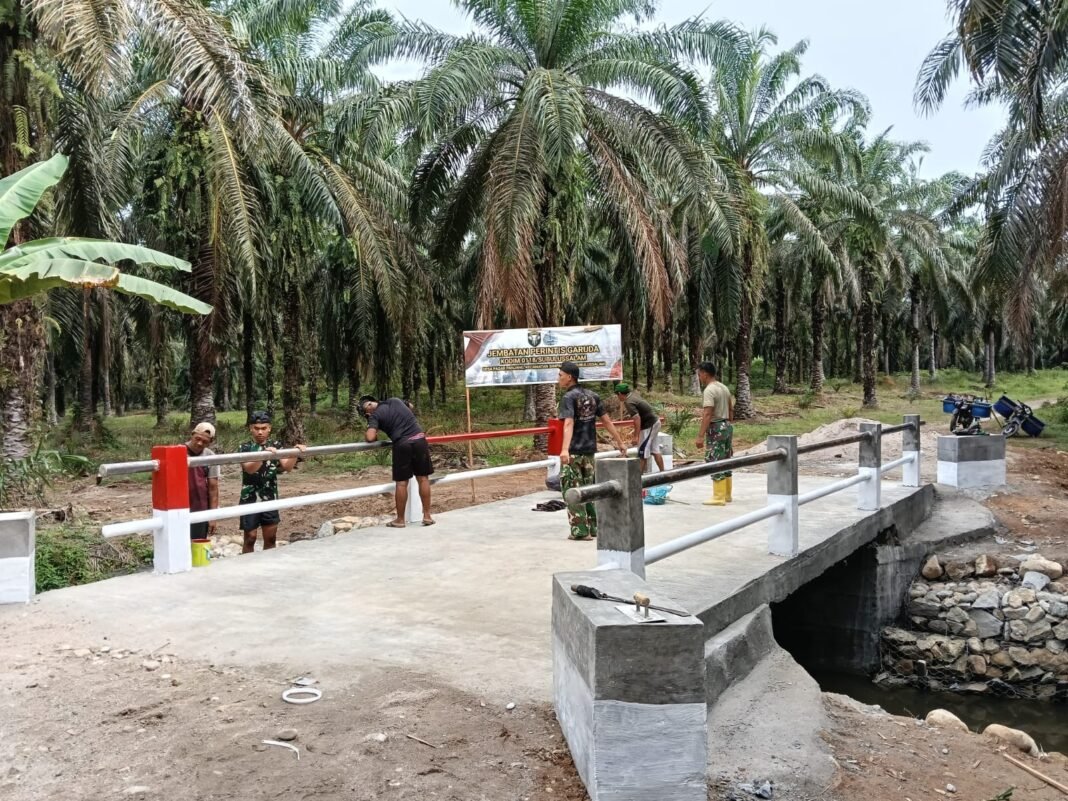 Jembatan Perintis Garuda Masuki Tahap Akhir, TNI dan Warga Perkuat Gotong Royong