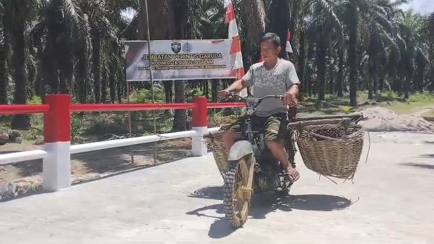 Jembatan Perintis Garuda Jadi Simbol Kemanunggalan TNI dan Rakyat di Subulussalam