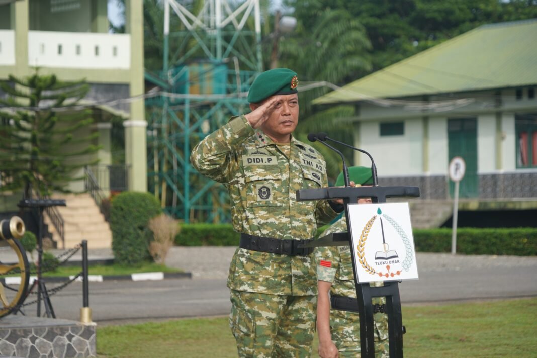 Upacara Bendera Korem 012/TU Jadi Momentum Penguatan Disiplin dan Loyalitas Prajurit