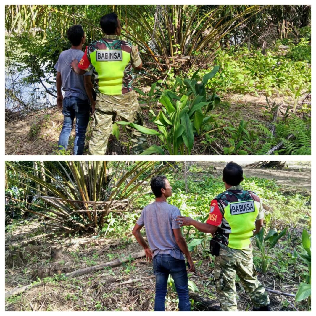 Cegah Karhutla Sejak Dini, Babinsa Aceh Barat Imbau Warga Tidak Bakar Lahan