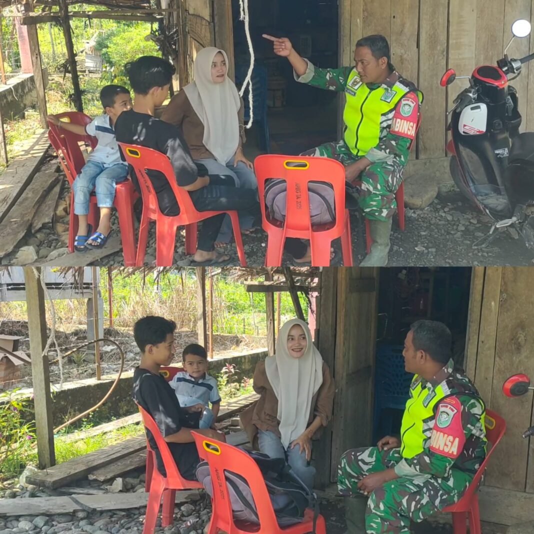 Babinsa Kodim 0105/Aceh Barat Edukasi Warga Hadapi Cuaca Ekstrem Musim Kemarau