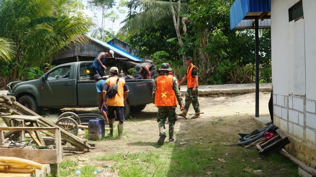 Progres Pembangunan Sumur Bor TMMD di Kapuas
