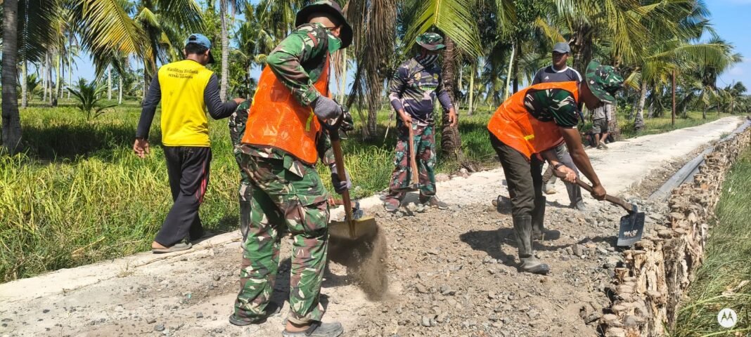 Sinergi TNI dan Warga pada TMMD Reguler di Desa Bandaraya
