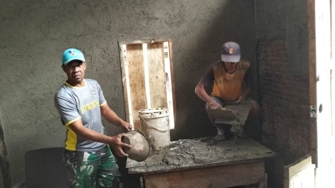 Progres Rehabilitasi RTLH Bapak Bella, Satgas TMMD Terus Bergerak