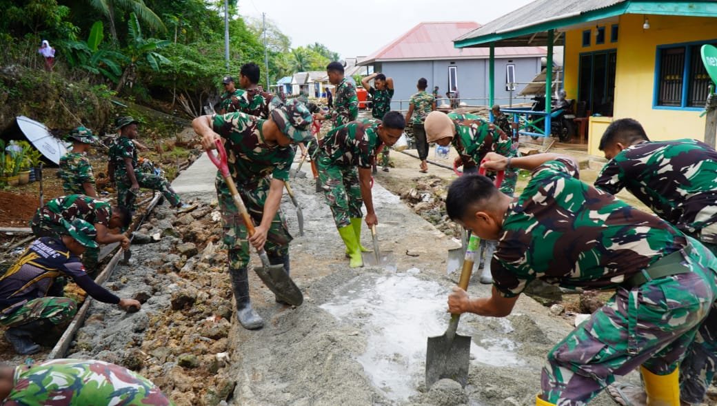 Desa Polewali, Pembangunan Infrastruktur TMMD menggandeng Warga