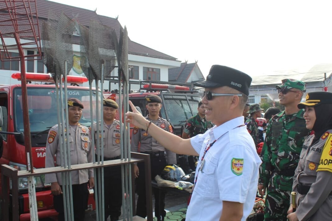 Bupati Gunung Mas Pimpin Apel Karhutla