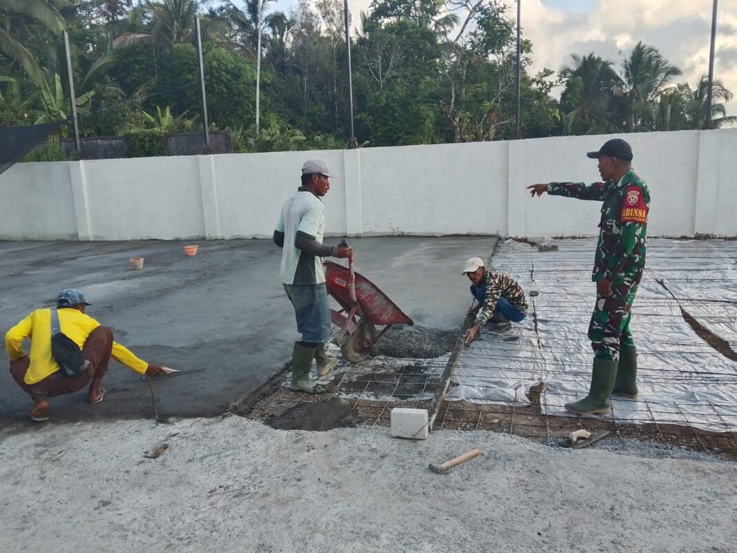 Babinsa Turun Langsung Kawal Pembangunan Koperasi Desa Merah Putih, Progres Capai 36,27 Persen