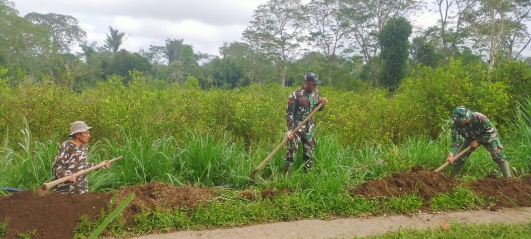 Pipanisasi TMMD Ke-129 Sudah 35 Persen, Satgas Kodim 1626/Bangli Lanjutkan Pekerjaan