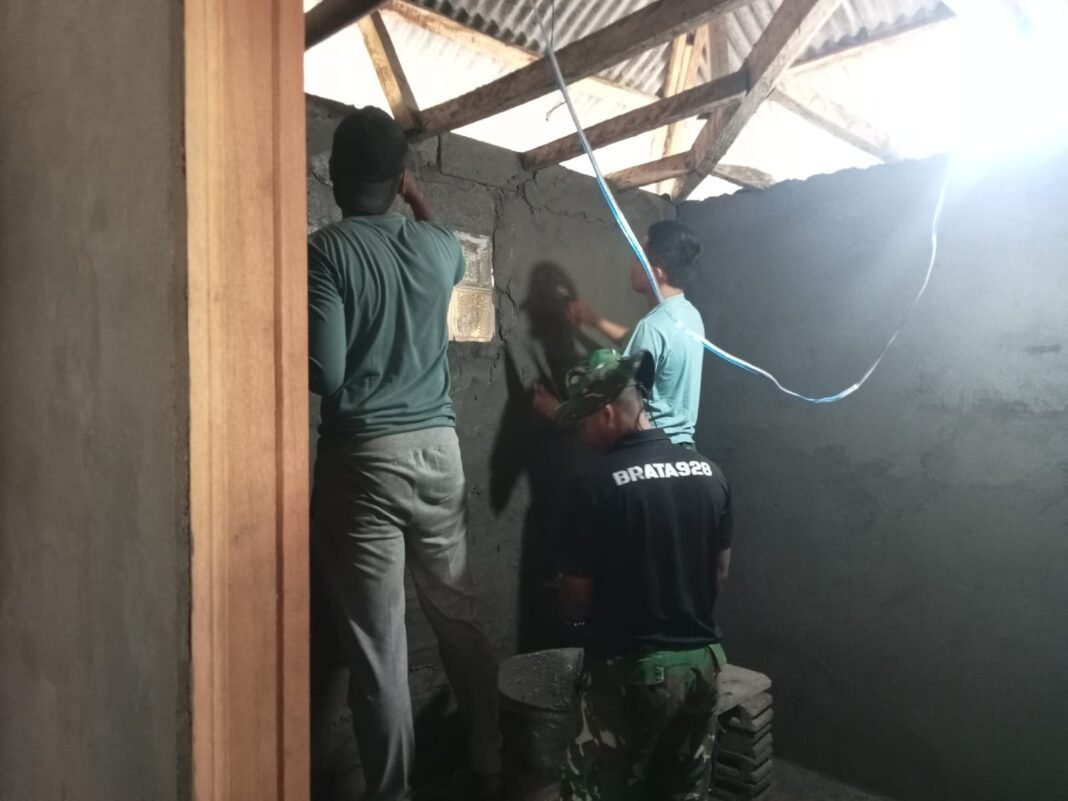 Sukseskan TMMD, Satgas Kodim 1626 Bangli Manfaatkan Kehangatan Cuaca