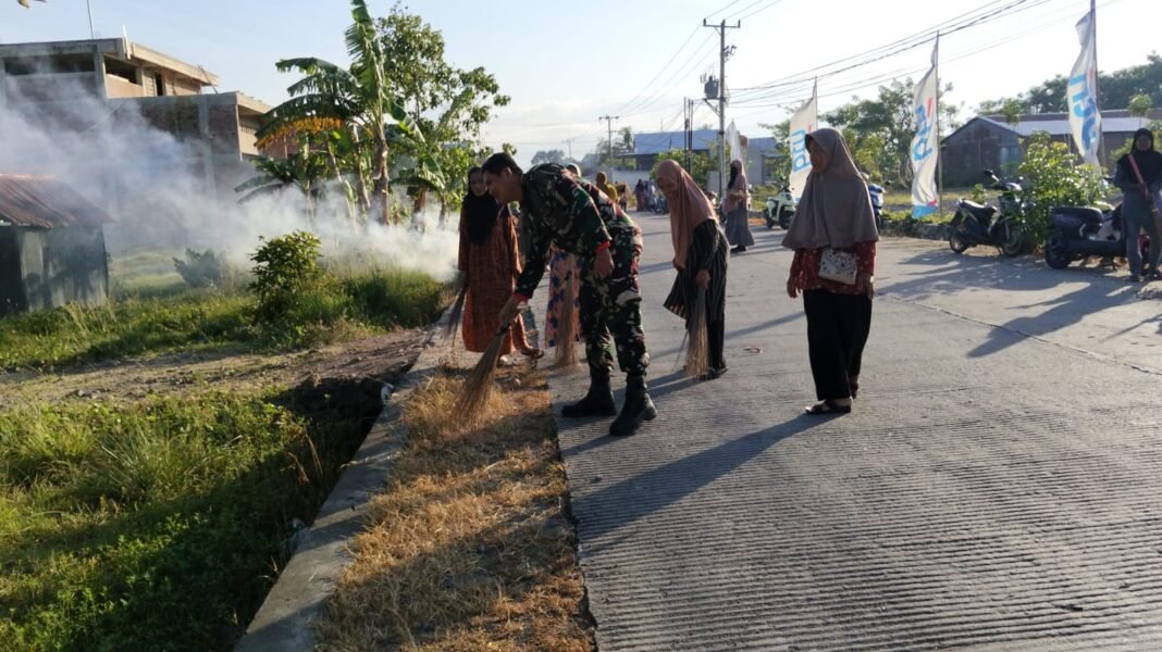 Kegiatan Karya Bakti Babinsa dan Masyarakat di Lakessi