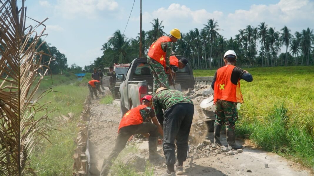 Pengerjaan Infrastruktur TMMD Ke-129 Percepat Akses Desa