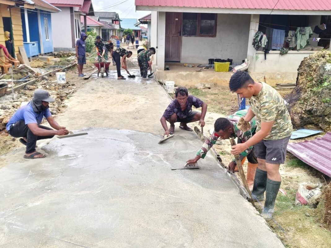 Kerja Sama TNI dan Masyarakat di TMMD Ke-129 untuk Pembangunan Infrastruktur