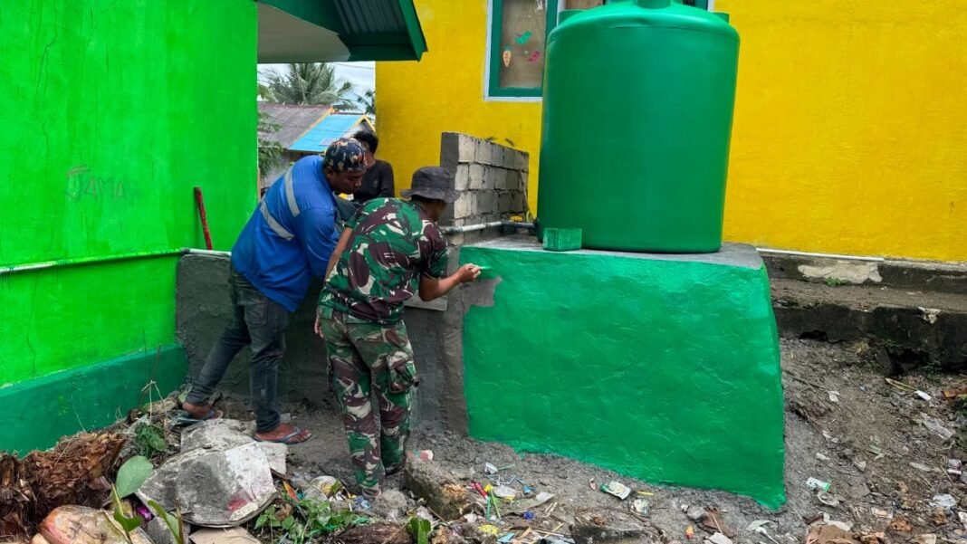 Pembangunan Tandon Air di SDN Umbele Terus Berlangsung