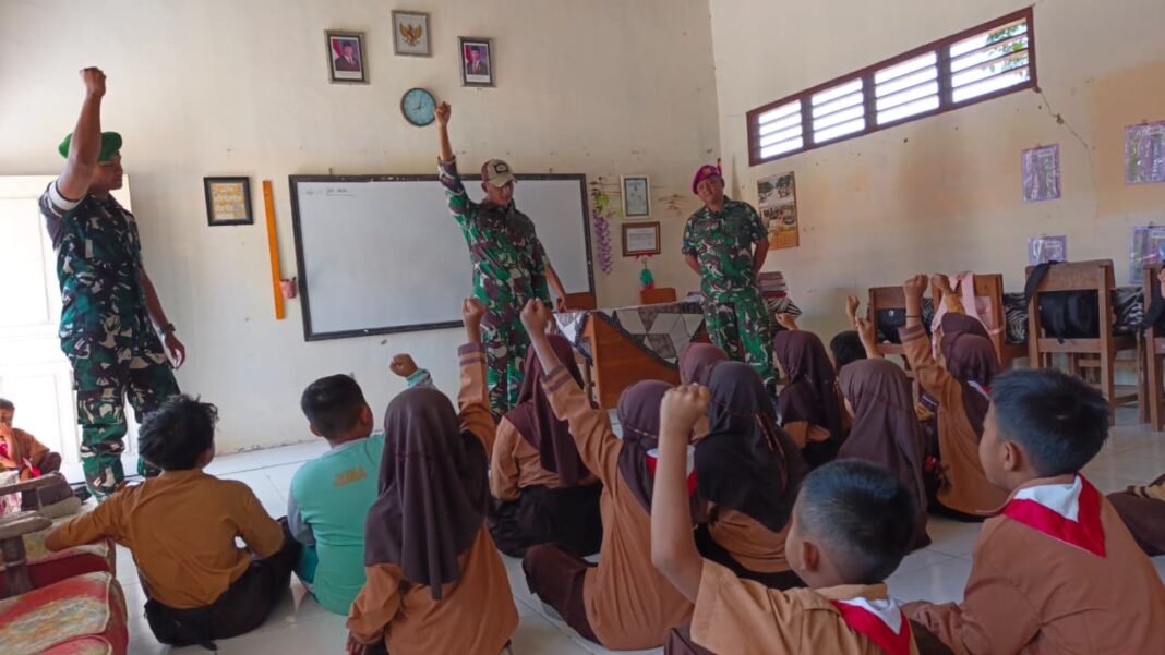 SDN 2 Tlemang Resmi Gelar Kegiatan Wawasan Kebangsaan Bersama Satgas TMMD