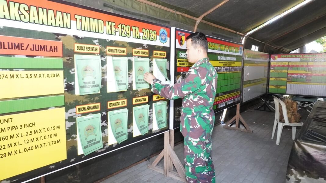 Sinergi Antara Satgas TMMD dan Masyarakat Lewat Posko 129
