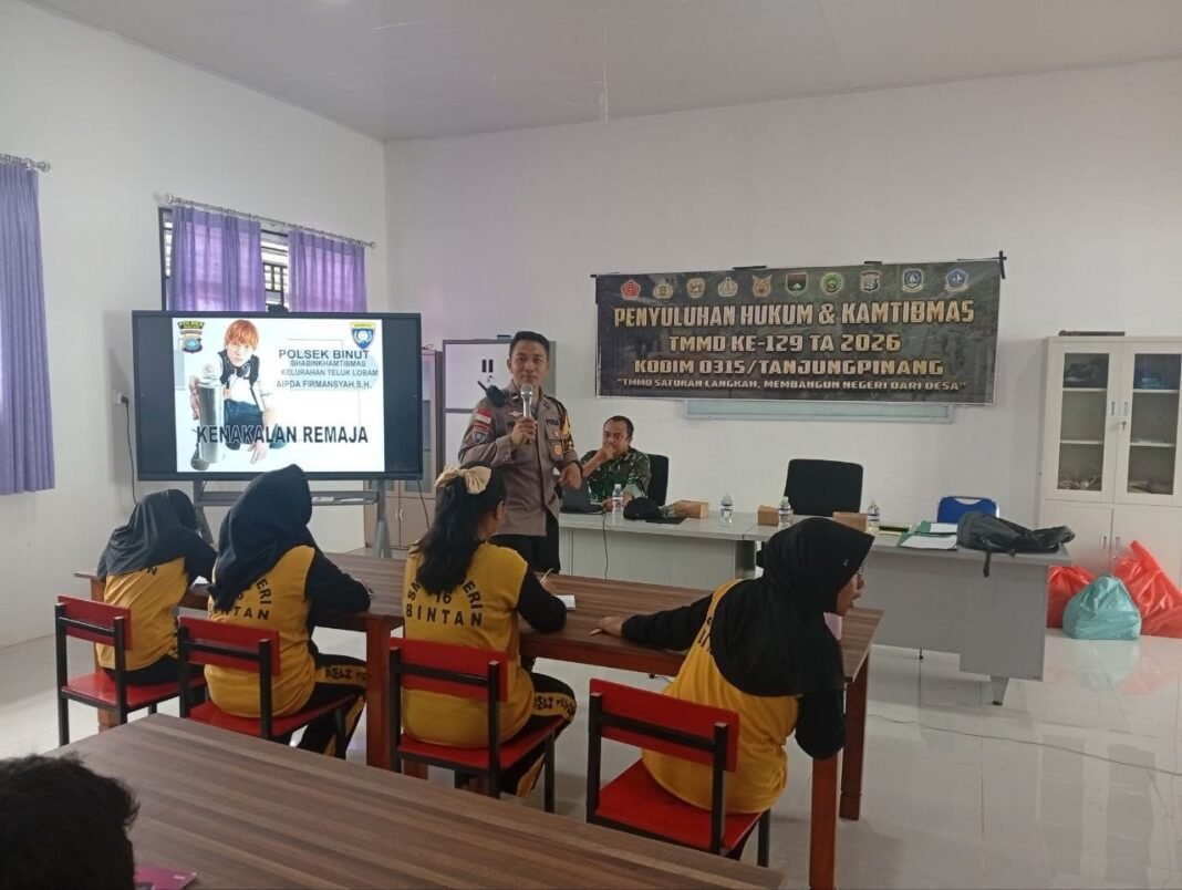 TMMD ke-129: Penyuluhan Hukum dan Narkoba untuk Pelajar di Bintan