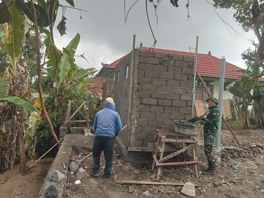 Pembangunan MCK TMMD Ke-129 Kodim 1626/Bangli Mendekati Akhir